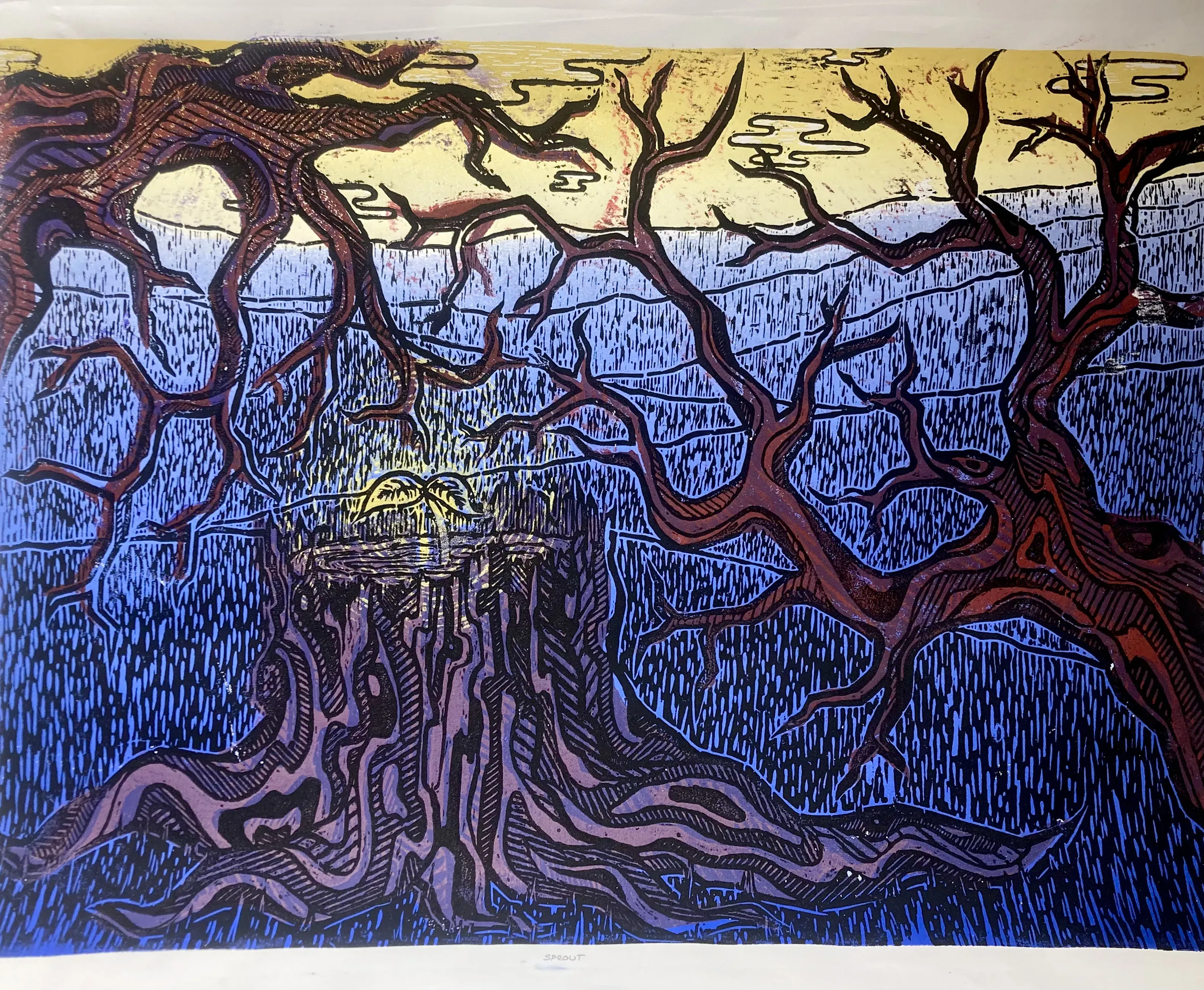regrowth-2023-woodblock print