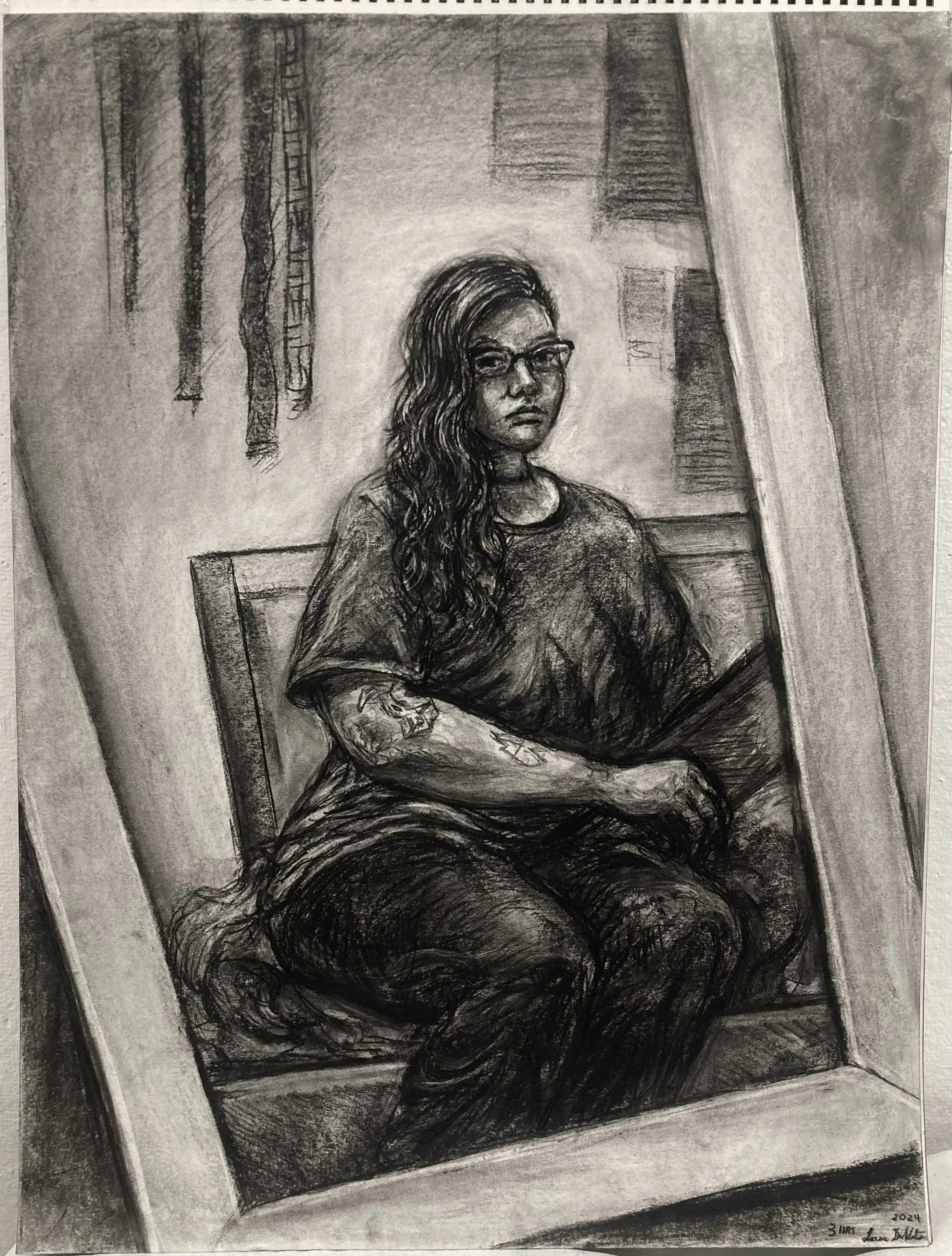 self portrait-2024-charcoal
